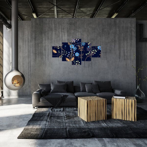 Obraz - Podzimní květiny (125x70 cm)