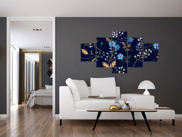 Obraz - Podzimní květiny (125x70 cm)