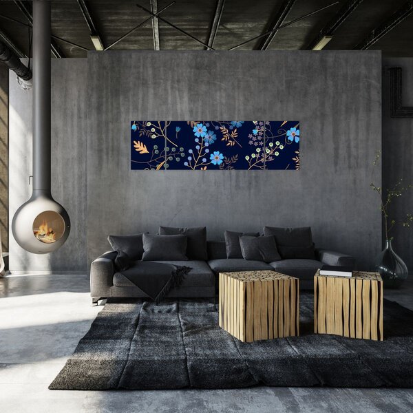 Obraz - Podzimní květiny (170x50 cm)