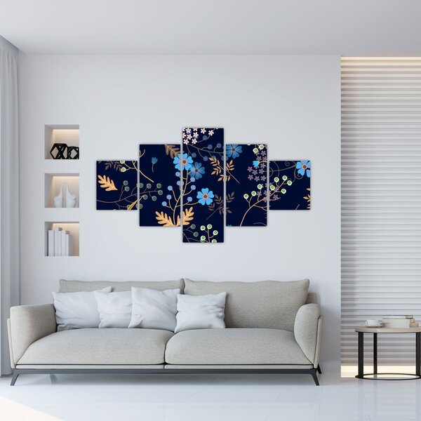 Obraz - Podzimní květiny (125x70 cm)