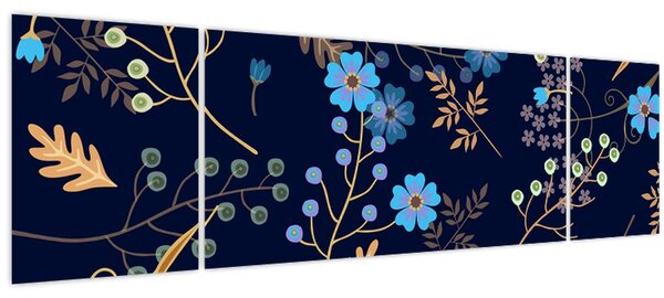 Obraz - Podzimní květiny (170x50 cm)