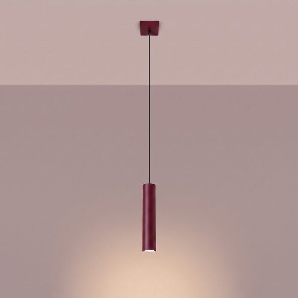 Sollux Lighting Závěsné svítidlo LAGOS 1 bordó