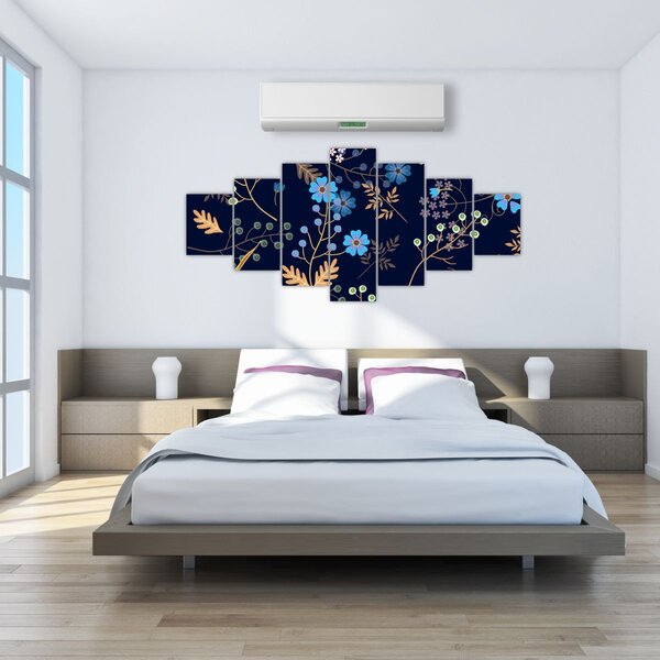 Obraz - Podzimní květiny (210x100 cm)