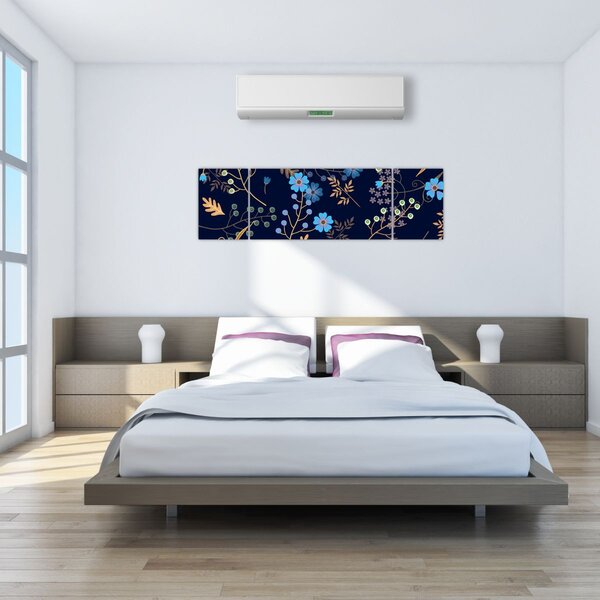 Obraz - Podzimní květiny (170x50 cm)