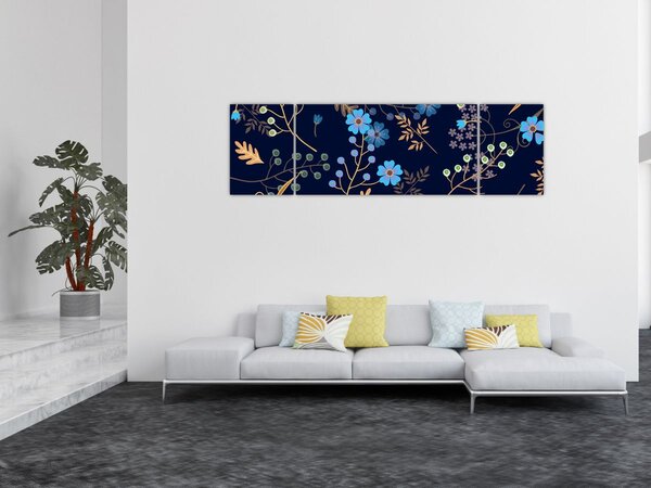 Obraz - Podzimní květiny (170x50 cm)