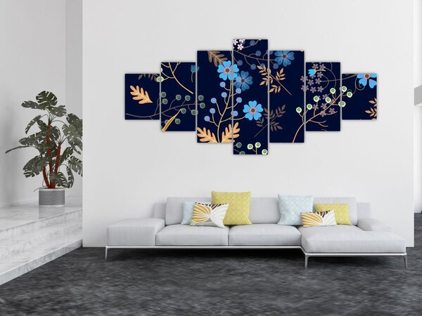 Obraz - Podzimní květiny (210x100 cm)