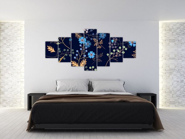 Obraz - Podzimní květiny (210x100 cm)
