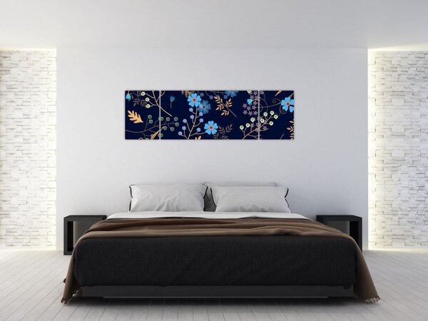 Obraz - Podzimní květiny (170x50 cm)