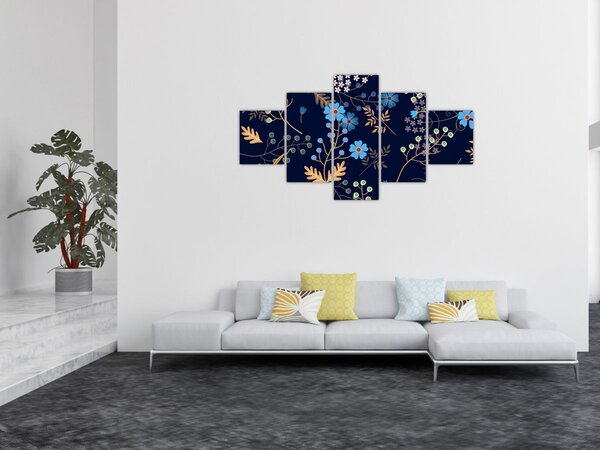 Obraz - Podzimní květiny (125x70 cm)