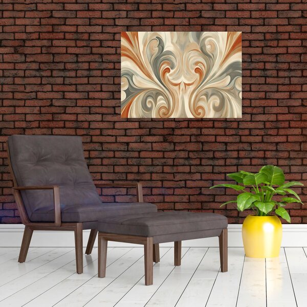 Obraz - Víření v zemitých barvách (70x50 cm)