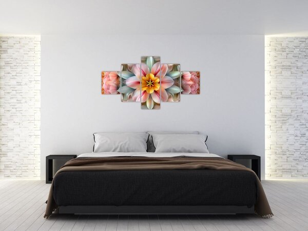 Obraz - Kaleidoskopický květ (125x70 cm)