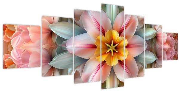 Obraz - Kaleidoskopický květ (210x100 cm)