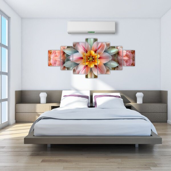 Obraz - Kaleidoskopický květ (210x100 cm)