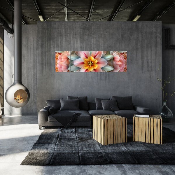 Obraz - Kaleidoskopický květ (170x50 cm)