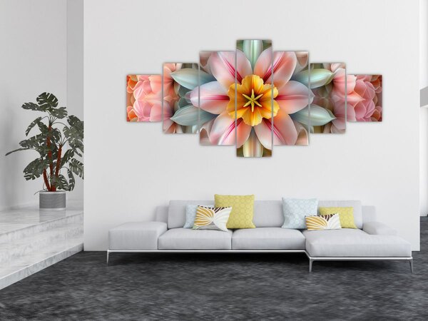 Obraz - Kaleidoskopický květ (210x100 cm)