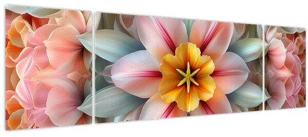 Obraz - Kaleidoskopický květ (170x50 cm)
