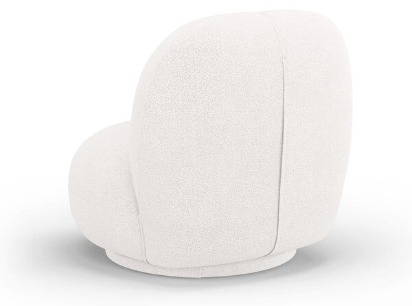 Bílé křeslo z textilie bouclé Chuck – Micadoni Home