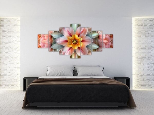 Obraz - Kaleidoskopický květ (210x100 cm)