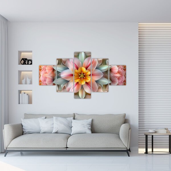 Obraz - Kaleidoskopický květ (125x70 cm)
