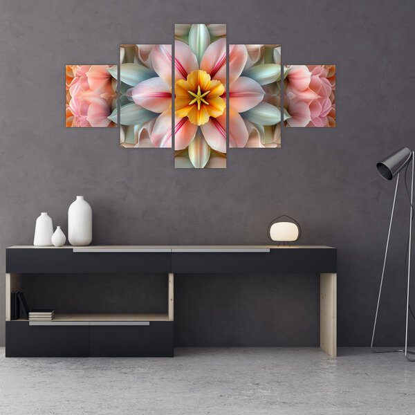 Obraz - Kaleidoskopický květ (125x70 cm)