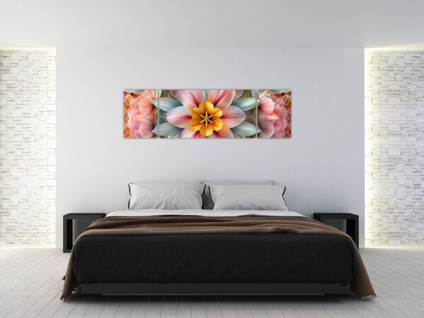 Obraz - Kaleidoskopický květ (170x50 cm)