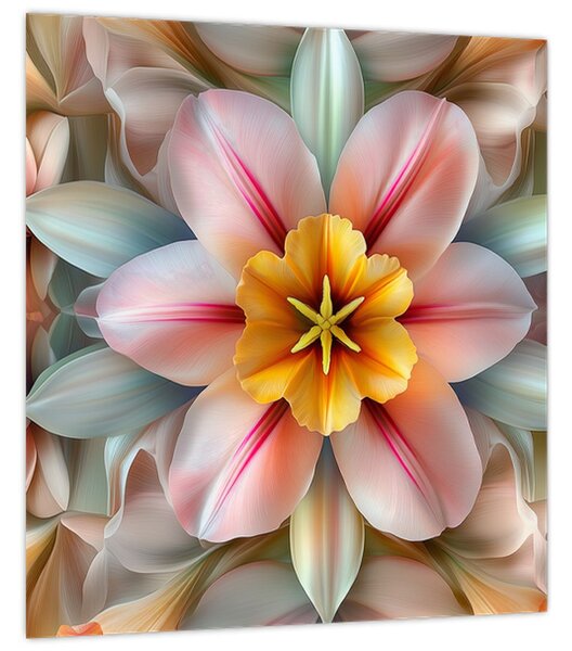 Obraz - Kaleidoskopický květ (30x30 cm)