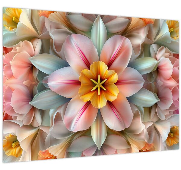 Obraz - Kaleidoskopický květ (70x50 cm)