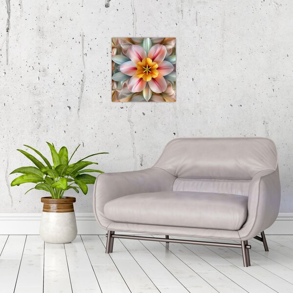 Obraz - Kaleidoskopický květ (30x30 cm)