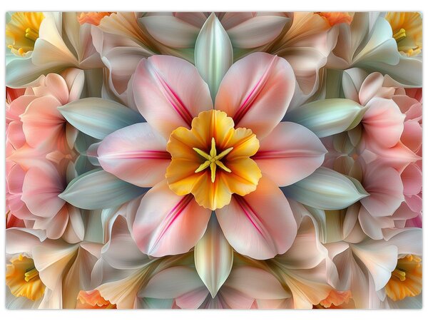 Obraz - Kaleidoskopický květ (70x50 cm)