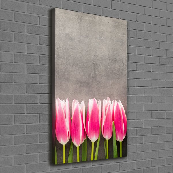 Vertikální Foto obraz na plátně Růžové tulipány ocv-102142486