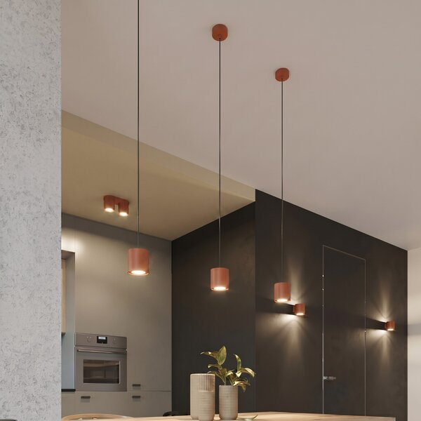Sollux Lighting Nástěnné svítidlo ORBIS 1 okrově červené