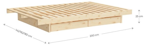 Dvoulůžková postel z borovicového dřeva 160x200 cm Kanso – Karup Design