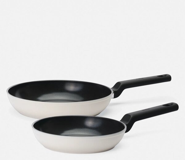 Fabini Sada pánví Meda 5.0 Economy, ø 20 cm + ø 26 cm, 2 díly - Nepřilnavé pánve s keramickým povrchem, krémové