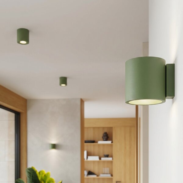 Sollux Lighting Nástěnné svítidlo ORBIS 1 olivově zelené