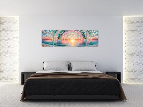 Obraz - Mozaika zapadajícího slunce (170x50 cm)