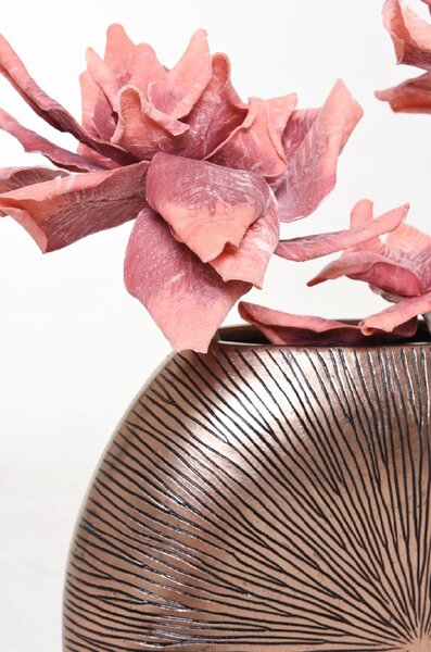 Luxusní váza ATENA, sklolaminát, výška 50 cm, bronz/měď