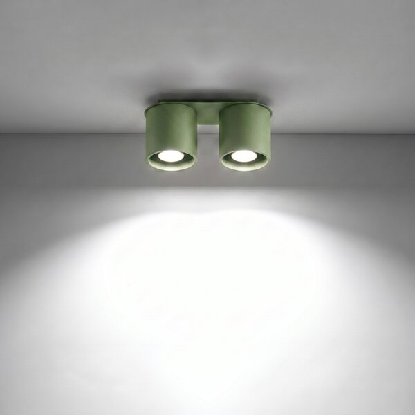 Sollux Lighting Stropní svítidlo ORBIS 2 olivově zelené