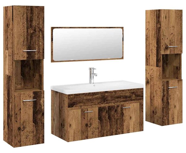 5dílná koupelnová sestava old wood kompozitní dřevo 3328919