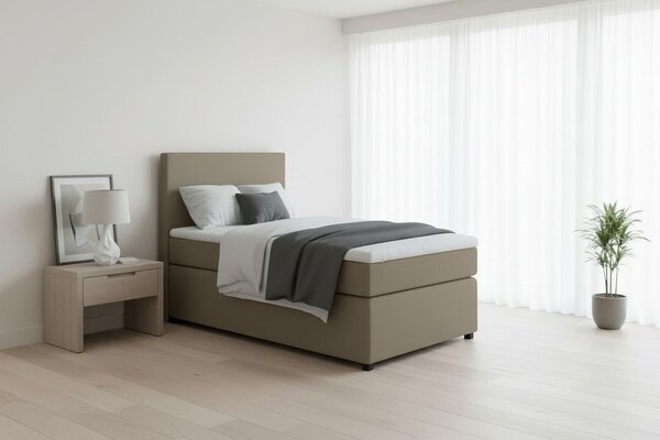 POSTEL BOXSPRING, 90/200 cm, pískové barvy MID.YOU - Jednolůžkové postele, Online Only