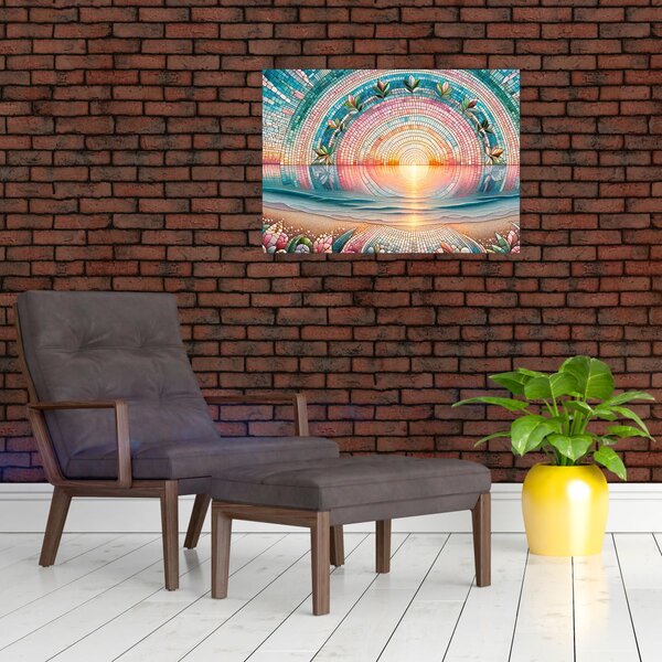 Obraz - Mozaika zapadajícího slunce (70x50 cm)