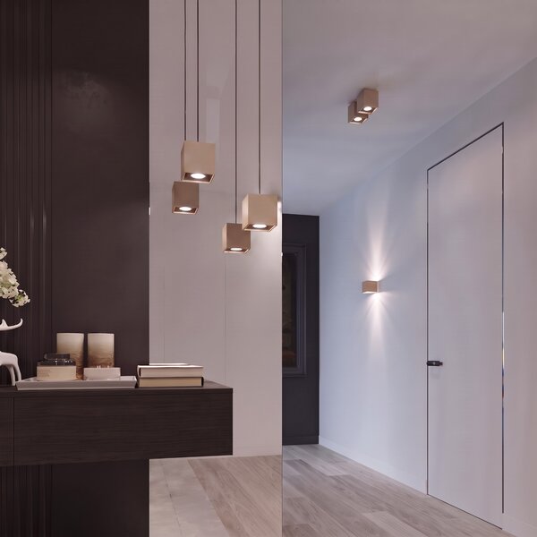 Sollux Lighting Nástěnné svítidlo QUAD 1 taupe