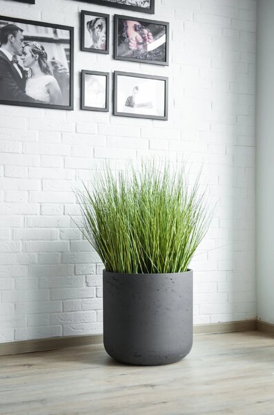 Květináč CHICO, sklolaminát, výška 42 cm, antracit