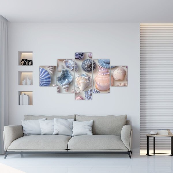 Obraz - Sbírka mušlí (125x70 cm)