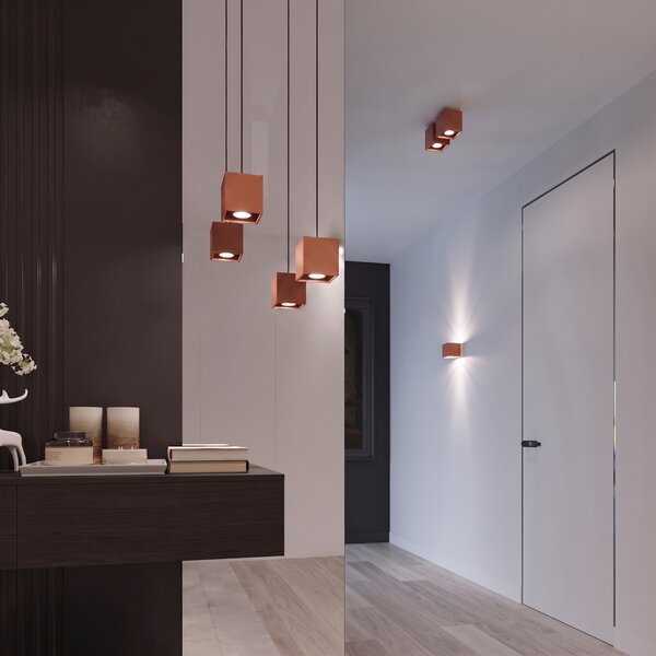 Sollux Lighting Nástěnné svítidlo QUAD 1 okrově červené