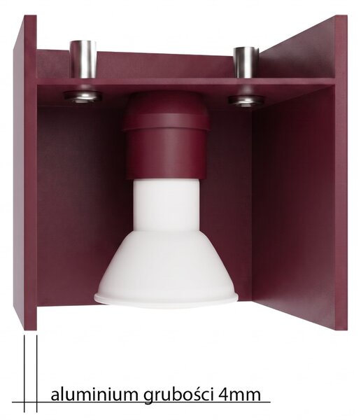 Sollux Lighting Nástěnné svítidlo QUAD 1 bordó