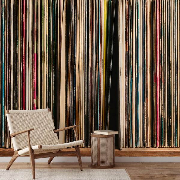 Tapeta vinylové desky v retro stylu
