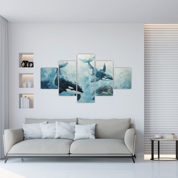 Obraz - Podmořská malba (125x70 cm)