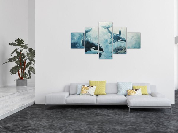 Obraz - Podmořská malba (125x70 cm)