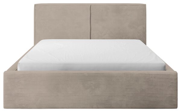 ČALOUNĚNÁ POSTEL, 140/200 cm, světle hnědá P & B - Postele s úložným prostorem, Online Only