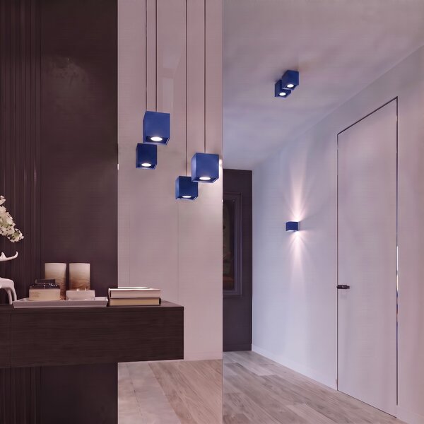 Sollux Lighting Nástěnné svítidlo QUAD 1 ultramarín